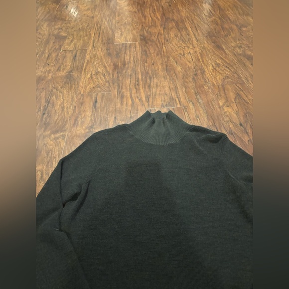 Eileen Fisher Side Slit Merino Wool Tunic Sweater in Woodland Size Medium - Picture 3 of 5